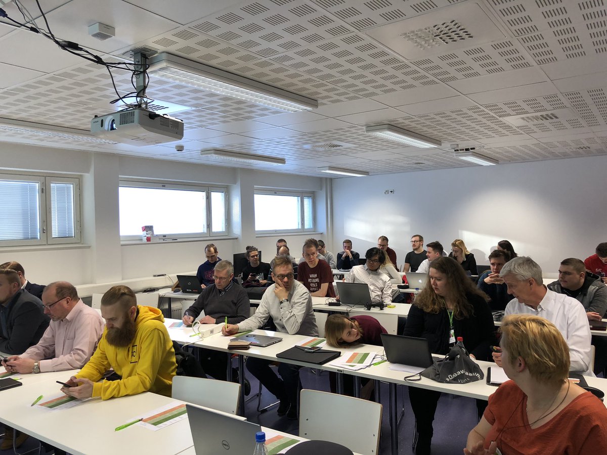 VHJoeri's tweet photo. Our customer Assa Abloy was really impressed by the student’s final results #IPproject #collaboration #KareliaUAS #HOGENT #inHolland #Abloy #HoloLens https://t.co/XbDrt0M1B2