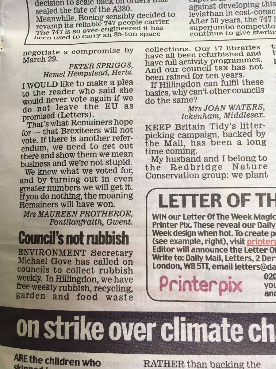 DSimmonds_RNP's tweet photo. Thanks to my constituent Mrs Waters for this comment in the @MailOnline which reflects two decades of relentless focus on efficiency and sound financial management by @Hillingdon_Tory https://t.co/86jf0V2hrv