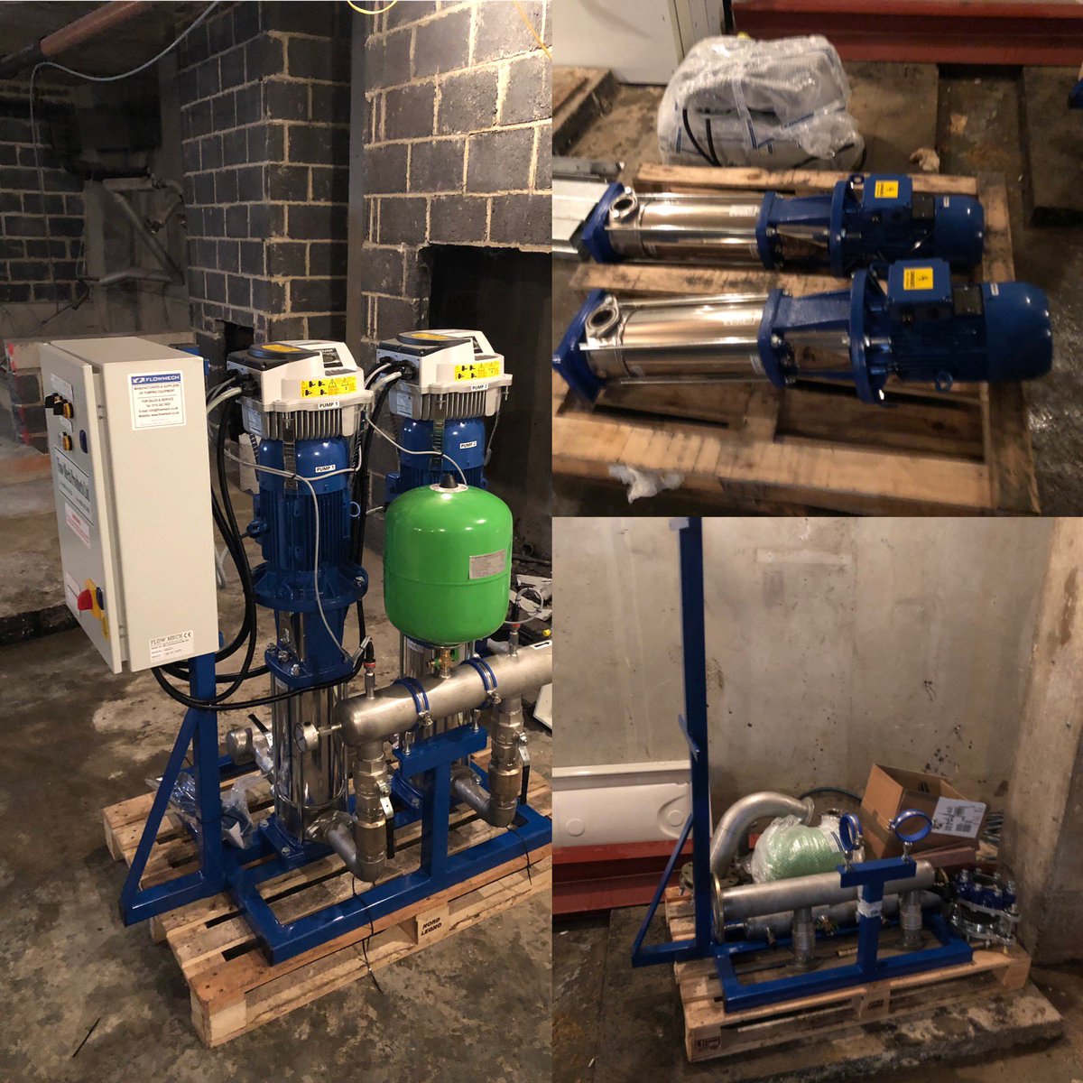 Flowmechltd's tweet image. We don&apos;t just supply, we also position and install! #Flowmechltd #OnsiteBuild #Basement #FridayMotivation
