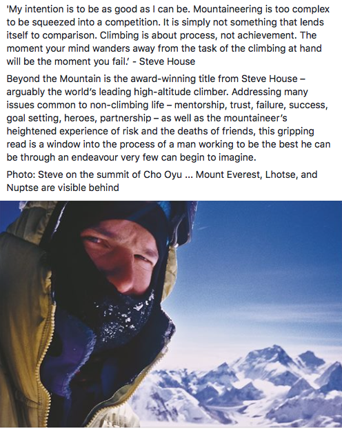 VertebratePub's tweet photo. #SteveHouse's Beyond the Mountain, available direct from our website: https://t.co/puPbY9TfHY

#climbing #mountaineering #highaltitudeclimbing #adventure #climbingbooks #grippingreads #biography https://t.co/sAWAgSufgf