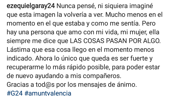 Mestalla_Info's tweet photo. Mensaje @Garay_24 en sus redes sociales tras su lesión en la noche ayer en el #VCFCeltic https://t.co/RYb928CehP