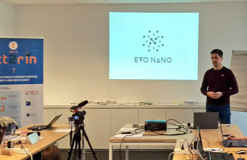 valeriewormsbe1's tweet photo. Next up #pitching is #FETproject @evo_nano explaining how it can help to bring innovative Nano-drugs for #Cancertherapy to the market quicker to help patients.
#impactresearch https://t.co/WsIO6zFTHl