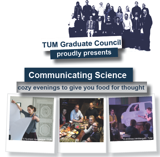 CouncilTum's tweet photo. On Wednesday, February 27th starting at 6:30pm in room 003 at the #TUMGraduateSchool the #TUMGraduateCouncil kicks of the new workshop series Communicating Science with "Storytelling for Science Talks” with Mogan Ramesh (#ProLehre).
#TUMGC #TUMGS #Workshop #Science #FoodDrinks https://t.co/MJYxUxQ90R