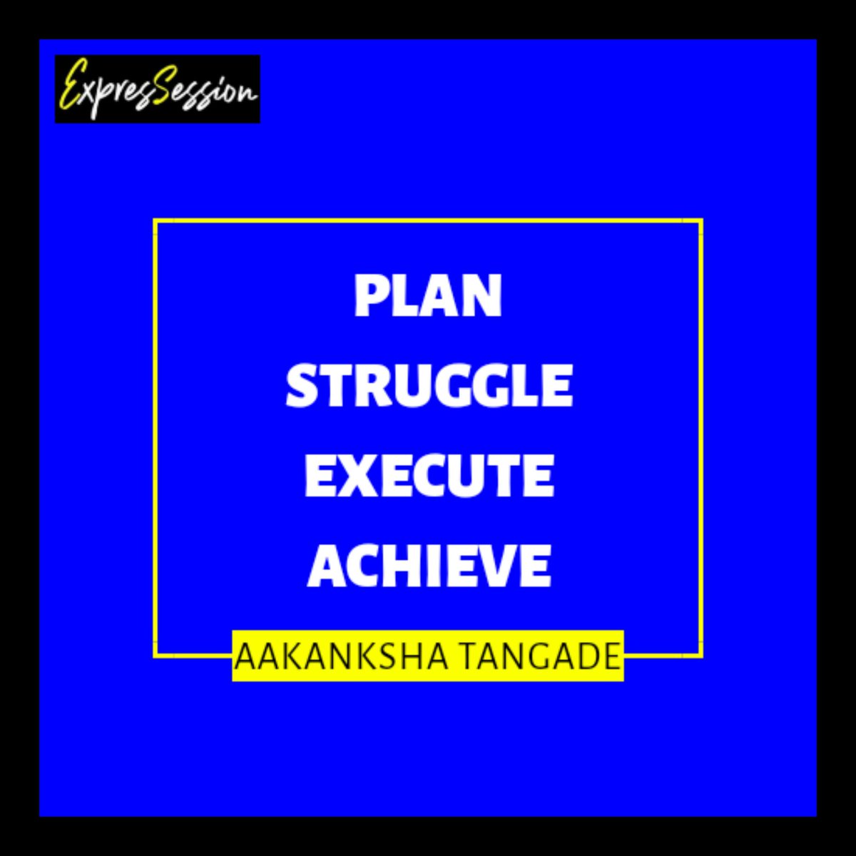 ExpresSession's tweet photo. If you have a Goal &amp; desperately want to achieve it, then you got to Plan a strategy..
Struggle to Execute that Plan &amp; then you will ACHIEVE your GOAL!!
#goalsetting #struggle #achieve  #MotivationalQuotes #WordsOfWisdom #quotes #QOTD #Thoughts #aakankshatangade #ExpresSession https://t.co/9G33s1ZmP4