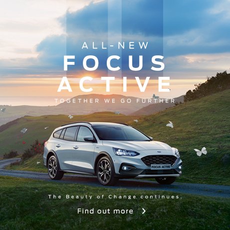 Our brand new crossover. The new Active crossover combines the practicality of an SUV with the agility of a hatchback or the space of an estate, the sporty new Focus Active crossover lets you take on challenges that others can't. Read more > monmotors.com/news/all-new-f…
