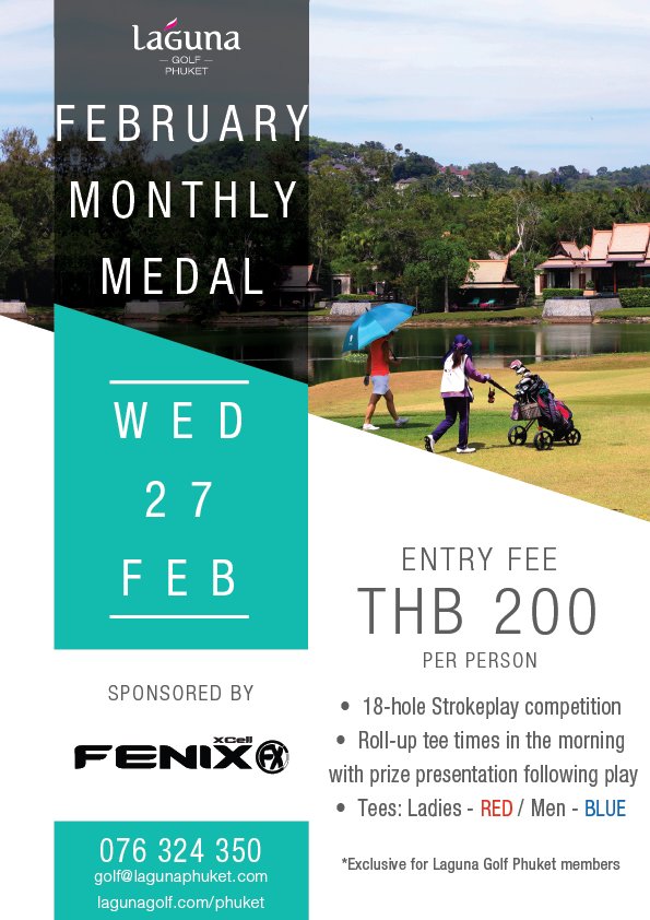LagunaGolfHKT's tweet photo. Registration is now open for our February #MonthlyMedal, scheduled next Wednesday 27th.
Join us at this #networkinggame and earn your chance to win prizes sponsored by @FENIX XCELL!
#memberscompetition https://t.co/50zIb2gl0F