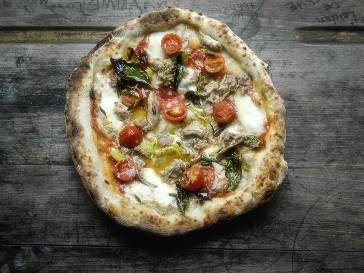 Our new special with rabbit, baby tomatoes, leeks, rosemary, basil and chilli 😋