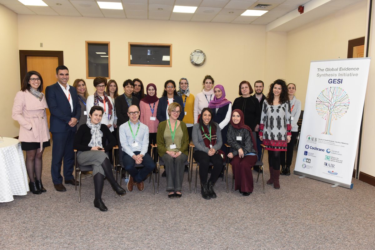 GESI_Initiative's tweet photo. Thank you all for the wonderful training!
Very informative sessions+real hands-on work by @Ruth_Garside and @thesimonlewin ,and intriguing questions and discussion topics by our participants of #qualitative and #evidence_synthesis background
#QES reviews, here we come!
#AUB #GESI https://t.co/8HBPFk6G2e