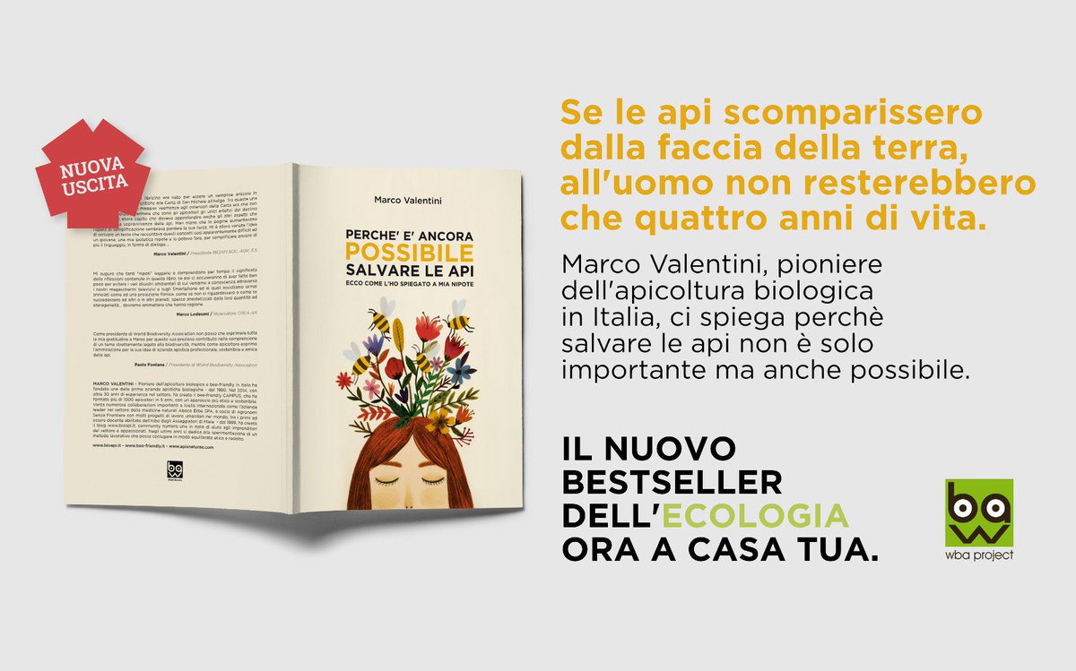 WBA_social's tweet photo. Vi aspettiamo ad Apimell per parlare di #Api, #Apicoltura e #sotenibilità !
Marco Valentini (#bioapi), che presenterà il suo nuovo libro: "PERCHE' E' ANCORA POSSIBILE #SALVARE LE #API: ecco come lo ho spiegato a mia nipote"
per informazioni : info@biodiversityassociation.org https://t.co/Zo7ZFtpPmt
