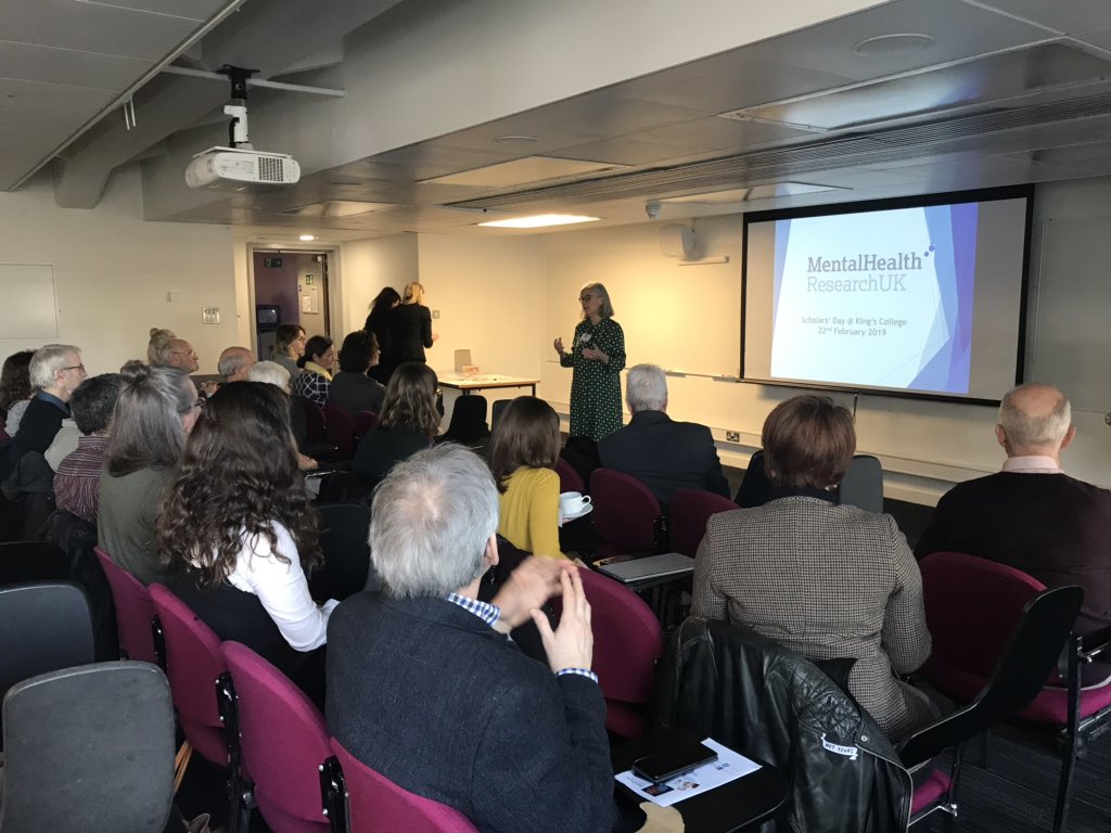 racheledakin's tweet photo. Brilliant to be at my first @MHRUKCharity Scholars’ Day as a trustee hearing from our talented #mentalhealth research students. I’ll be live tweeting key findings #MHRUKScholarsDay #mentalhealthresearch https://t.co/qjxALY9BRb