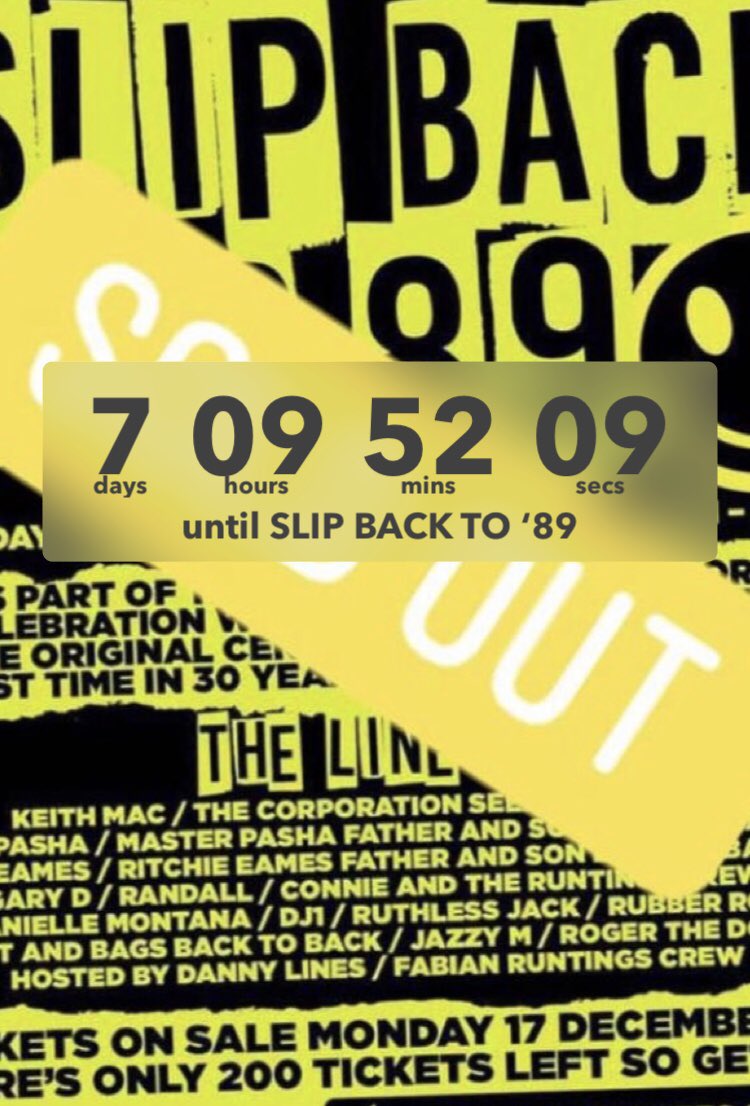 Centreforce883's tweet photo. Boom ☄️🔥💥We’re on countdown until Slip Back to ‘89 next Friday at Hangar, London@Fields 👏🙌💃🏻#centreforce #housemusic #keepit883 #oldskool #housemusic https://t.co/zSaV5sDk0S