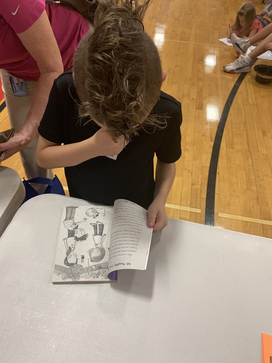 Check out this kiddo from Read-Patillo already hooked on his new book from the Fact Fair <a href="/NSBMSStingrays/">NSB Middle School</a>  What a fun night with <a href="/bronson_adrian/">Adrian Bronson</a>.