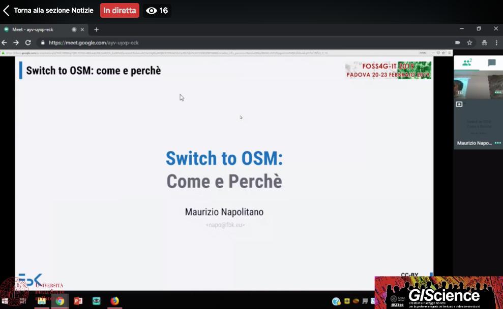 simonealiprandi's tweet image. in questo momento inizia l&apos;intervento di @napo &quot;Switch to #OSM&quot; in streaming da #foss4g_it: facebook.com/simone.alipran… -- #OpenStreetMap #opendata #opengeodata