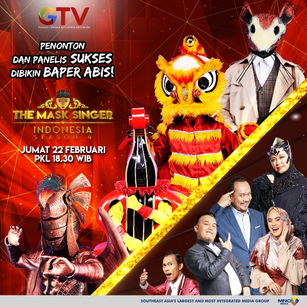 OfficialGTVID's tweet photo. Yuk pemirsa setia GTV kembali ramaikan hashtag #MaskSinger4Eps6 malam ini! Tentunya sambil ikut menebak siapa seleb bertopeng Malam ini, Jumat 22 Feb Jam 18.30 WIB ini hanya di @OfficialGTVID #TheMaskSinger4GTV https://t.co/KjJsvaFed0