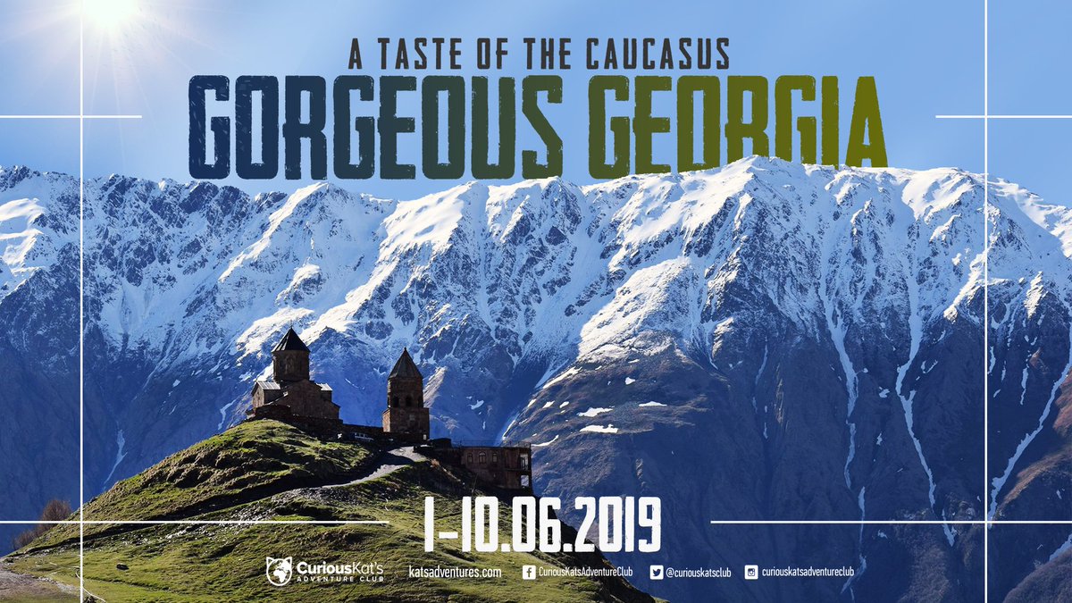 curiouskatsclub's tweet photo. Our #Georgia trip could be the one for you! 🇬🇪 We’ll whisk you from the warmth of the Black Sea to the snow-topped Caucasus, via rocky valleys and lush vineyards. 🏞 ⛰ We’ll indulge in wine tasting, feast on local cuisine and so much more. 🍷 🚠 https://t.co/0xTIlRzw2P
#CKAC https://t.co/ly9bzrlQOh