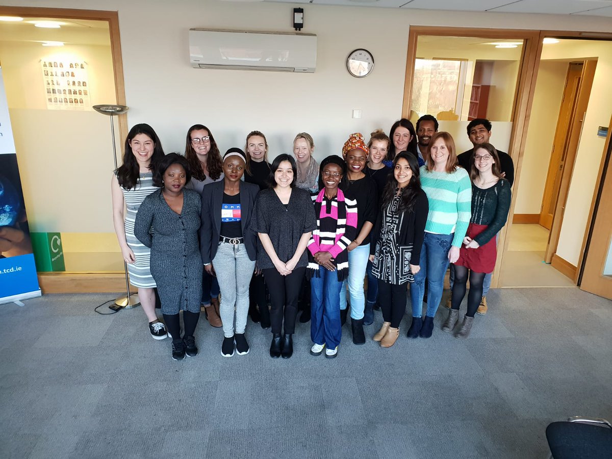 TCDCGH's tweet photo. MGH class of 2018/2019 at @TCDCGH finishing up class today and embarking on their thesis #research full-time across the spring and summer in Ireland and overseas, and bringing a wide #globalhealth network together. All the best to the class! @Health_HIV2030 @MSF_ireland @Concern https://t.co/yplz5vbKdU