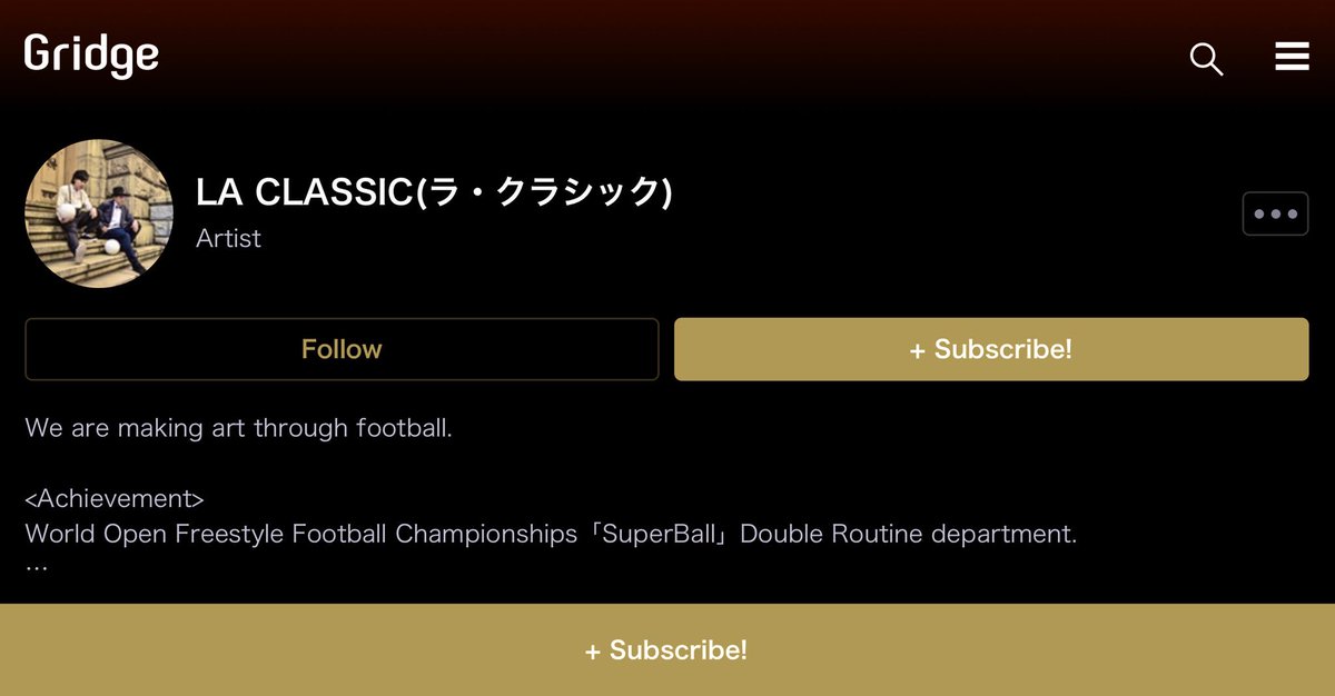 Fstyle07yu's tweet photo. クリエイティブ配信プラットフォーム「Gridge(グリッジ)」に、LA CLASSICの専用ページが出来ました!
スタイリッシュな創りになってるんで是非観てください!そして、フォローとチャンネル登録よろしくお願い致します!
https://t.co/Hg92FZonwM
他のジャンルのクリエイターを観るのも良さそう💯 https://t.co/ytuplTXxvJ