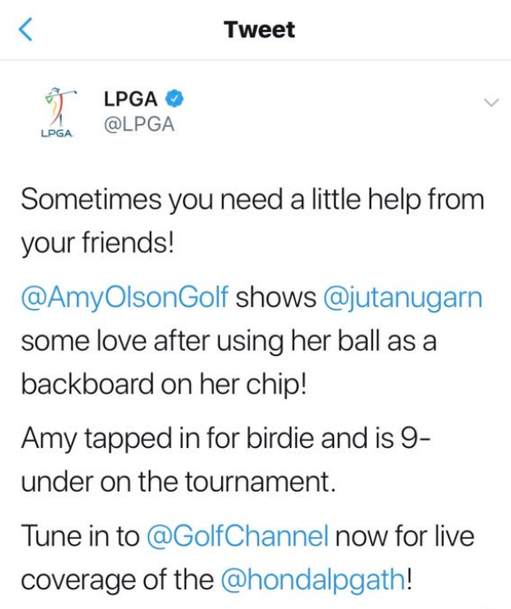 GolfCentralDoc's tweet photo. I'm not so so sure this is wisest tweet the @LPGA ever posted. #isitcheating https://t.co/16o83GrGtA