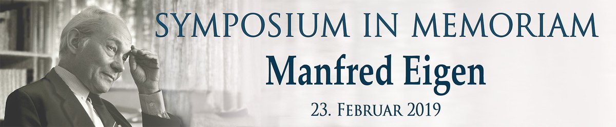 mpi_nat's tweet photo. #inmemoriam: Tomorrow, our institute will host a symposium in honor of our institute’s founder and #NobelLaureate #ManfredEigen. Speakers: Herbert Jäckle and Erwin Neher of #mpi_bpc, Eigen’s close colleague Peter Schuster of #univienna, and #MaxPlanck president Martin Stratmann. https://t.co/5TFpFCsGUQ