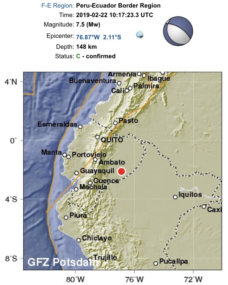 sebacarrascom's tweet photo. Terremoto Mw 7.5 en Perú-Ecuador es un proceso natural, típico de zona de subducción.

No significa que después va “a migrar” a Chile, o a Perú, o a Bolivia, ni nada de eso.

Ni tampoco significa que el cinturón de fuego ”se está” activando (como a veces sale en los medios 👀). https://t.co/KoirUFk0k8