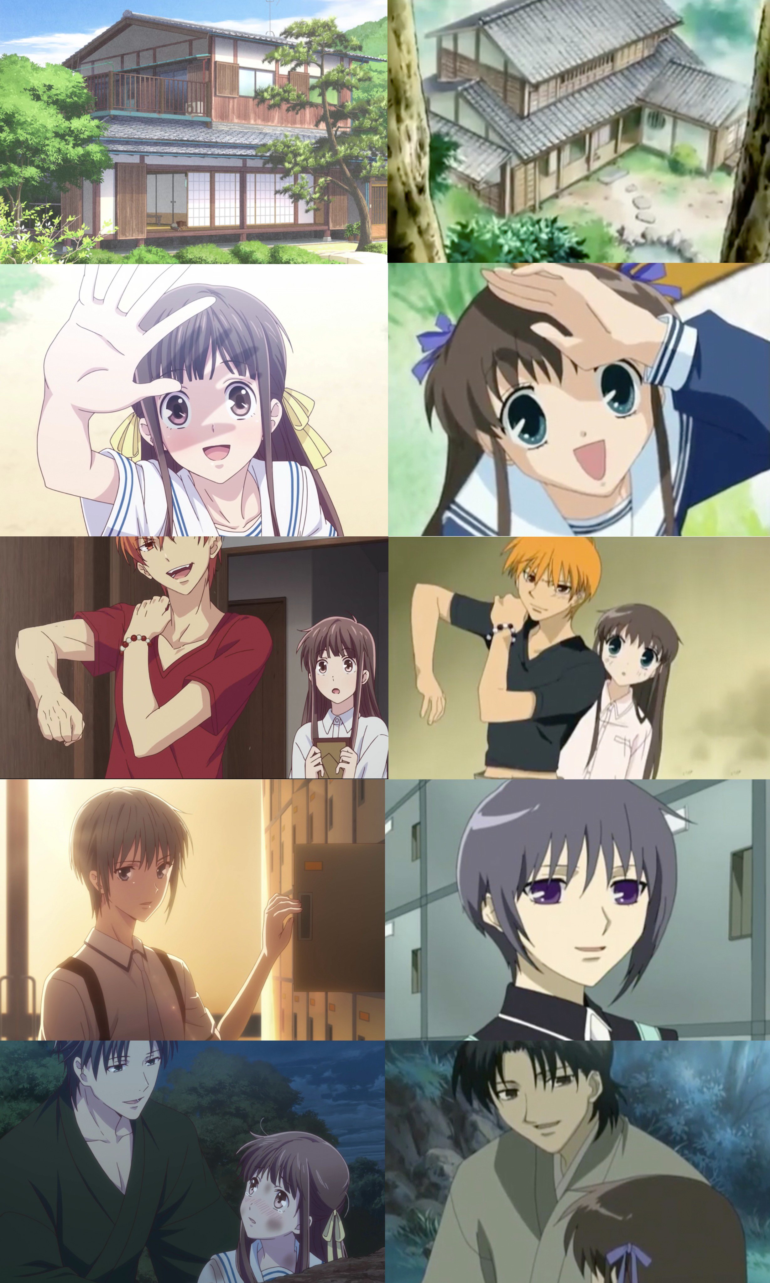 Side by side comparison of Fruits Basket 2001 v 2019 (Episode One) - Forums  