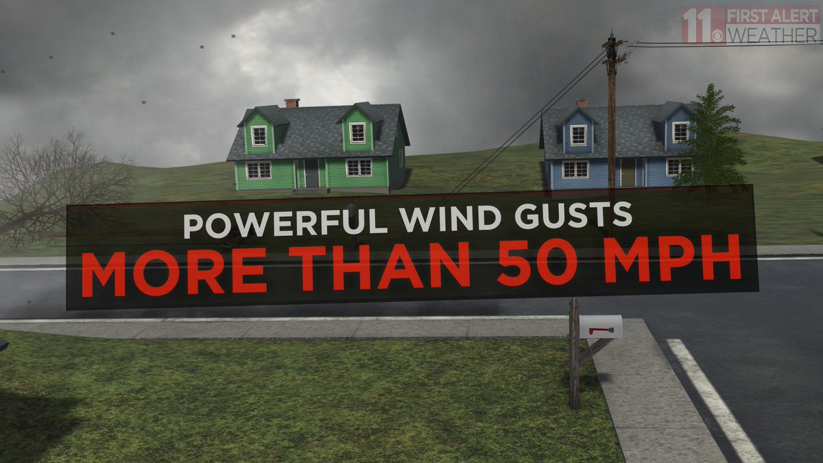ellynfritzWTOL's tweet photo. A powerful cold front will blow through late Saturday night into Sunday morning bringing wind gusts of more than 50 mph for several hours. Wind damage and power outages are likely into Sunday. https://t.co/7mh2GeBVm5