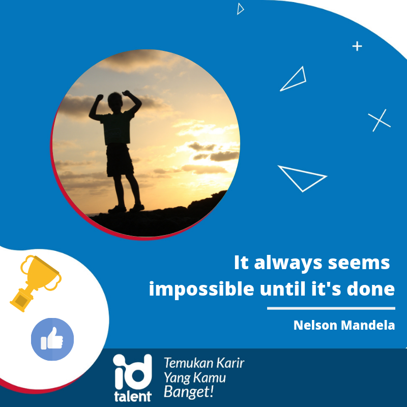 Yang diperlukan hanyalah usaha yang tidak berhenti untuk mencapai apa yang menurut kamu tidak mungkin
----------
#talent #talentindonesia
#quotes #motivation #motivationalquotes 
#motivasi #motivasihidup