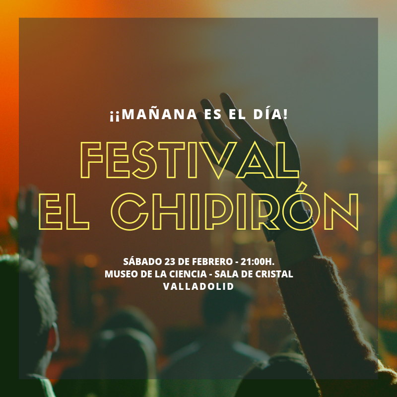 🙌 ¡Mañana es el día! 🙌

Ya no queda nada para que tod@s disfrutemos de este Festival El Chipirón

¡Os esperamos! ➡️ festivalchipiron.com