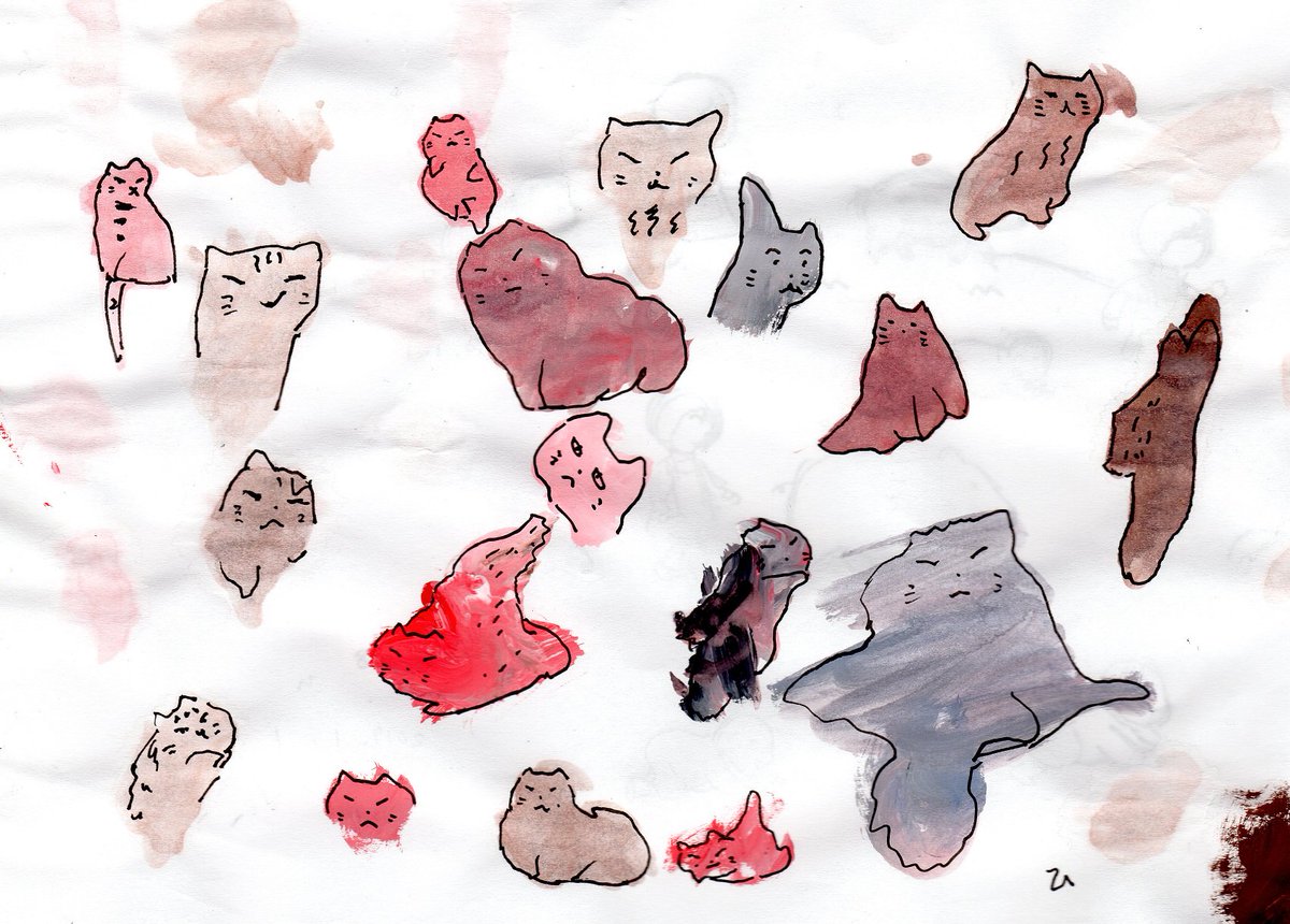 #猫の日 せっかくなので過去に描いた猫の絵です。 