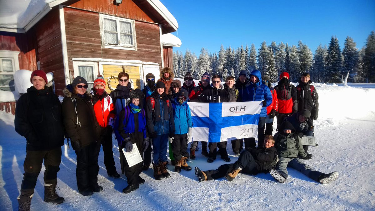Schoolswwide's tweet photo. @QEHSchool finished off their brilliant trip with reindeer sledding, an insight into Sami culture and camping out in an igloo to watch an incredible display of the Northern lights! https://t.co/hT4KBN045L