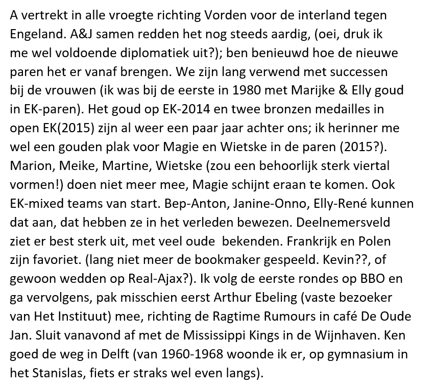 KTammens's tweet image. Nederlands vrouwen bridgeteam oefent tegen Engeland en start van EK-bridge mixed teams bridgenieuws.wordpress.com/2019/02/22/ned…