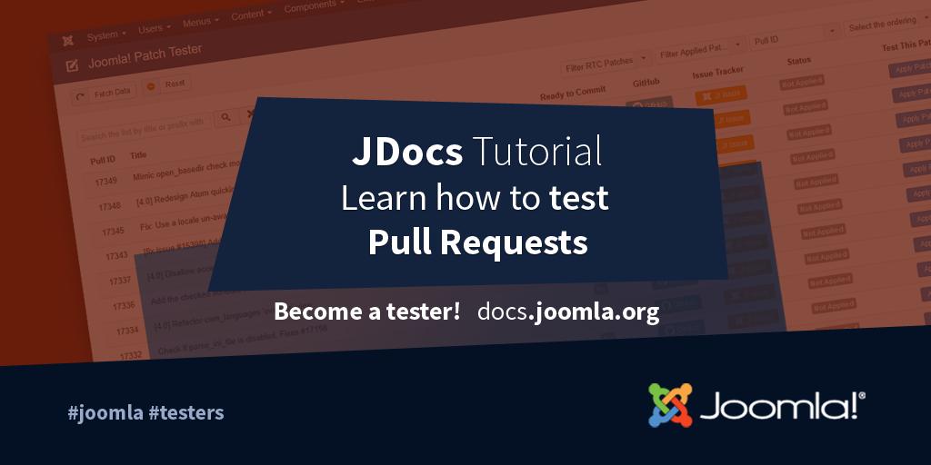 joomla's tweet photo. A #guide on testing patches for #Joomla!
Anyone can #test and #help make Joomla! get better.
#volunteer #opensource
https://t.co/SareXMm62Q https://t.co/mVf1jFbAAg