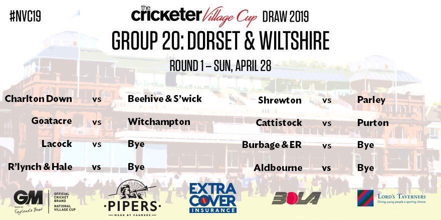 We have been given a BYE in the 1st round of the <a href="/TheCricketerMag/">The Cricketer</a> National Village Cup. We will come into the competition on the weekend 12th May.