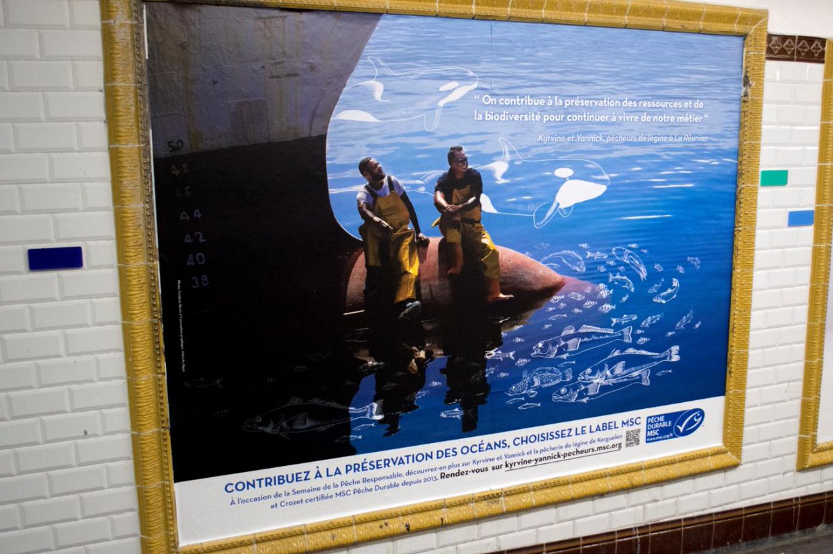 MSCpechedurable's tweet photo. Pour la #SemainePecheResponsable, Yannick, Kyrvine, Julien, Guillaume et David, pêcheurs français engagés pour les Océans, mis à l'honneur dans les métros à #Paris #Rennes #Toulouse #Marseille 🚃 alors ouvrez l'oeil ;) 🐟🌍
#DuBonPoisson
Crédits: @NatachaBigan Frédéric Briois https://t.co/BmfmfB4E6c