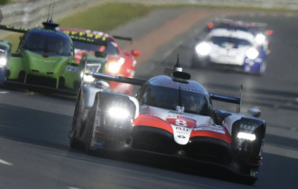 TDtommy77's tweet photo. Driving South on 77 thru the mountains of WV at 1am sliding past 3 semi’s on the inside lane of a downhill 90 degree left handed dogleg...all the while hearing Chris Economaki &amp; Jackie Stewart in the back of my head proclaiming me the greatest driver of all time!

#24HRSofLeMans https://t.co/VHWEzaEot7