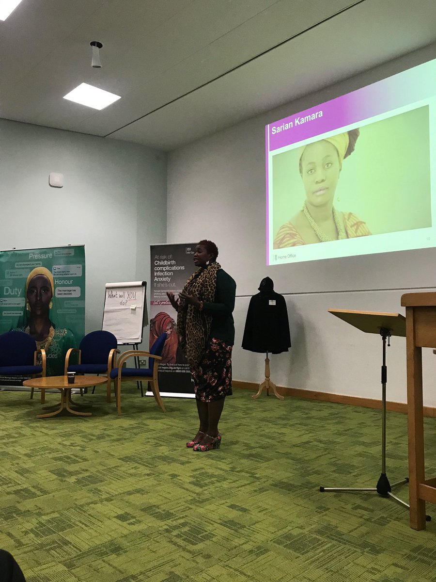 FGMCentre's tweet photo. Here in Avon and Somerset with the @ukhomeoffice for an #FGMPO/#FMPO conference. Listening to the forever inspiring @KamSarian speak about her experience of FGM #endfgm https://t.co/j3IH3ADhbx