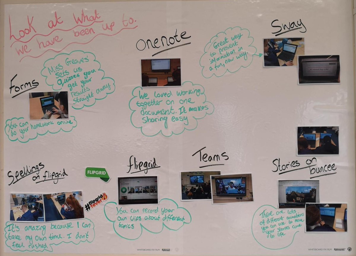 GAT_ITTeam's tweet photo. All of the wonderful IT integration across the curriculum that was happening in @leannegreaves3 classroom @BCA_Academy last term, @Flipgrid @MicrosoftTeams @msonenote @sway I wonder what will be added to the board this term? #ITforlearning #ITforoutcomes #GAT #IT https://t.co/yv2Xg5Acr1