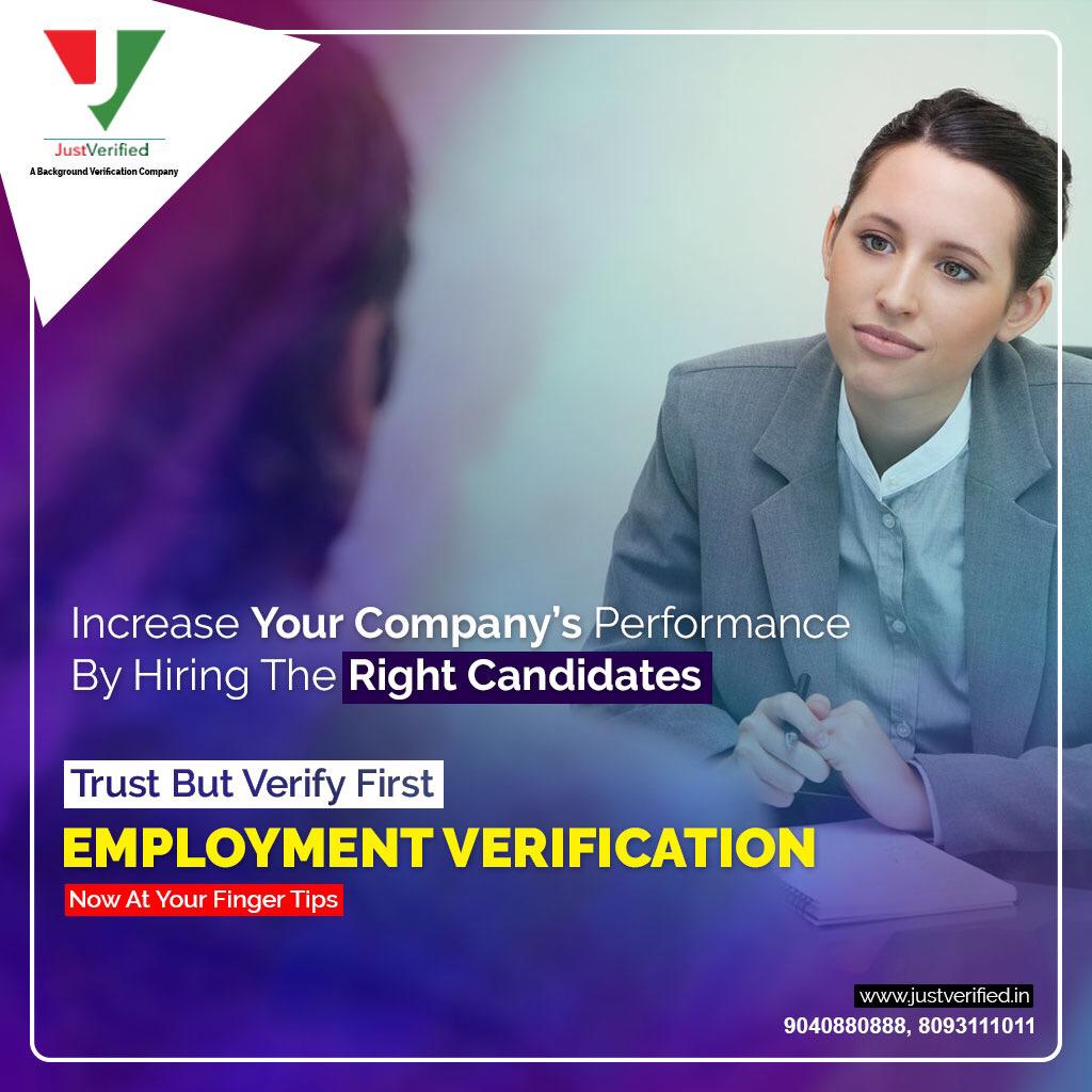 JV_verif's tweet photo. Introducing Employment Verification! Now Protect Your Company From Fraudulent Employees &amp; Protect Your Company's Efficiency &amp; Output!
Log on to https://t.co/u9UCU8Szdz
#JustVerified #EmploymentVerification #India #PanIndia #RecordVerification #AddressCheck #EducationVerification https://t.co/EqQiicluat