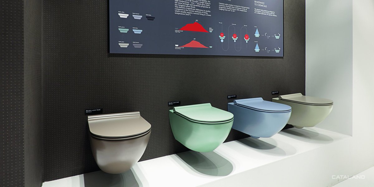 CatalanoCeramic's tweet photo. 👏 #Cevisama2019 Fair attracted more than 90,000 professionals from 140 countries and our stand looked really great with our new 100% #MadeInItaly items, from the brightness of Gold&amp;Silver range to the soft shades of Colori Collections. 

To know more: https://t.co/Vs09BVlhA3 https://t.co/fzQNWoXhuU