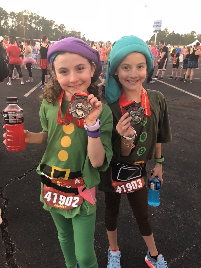 Emjay1028's tweet photo. So proud of these girls for #running their first @runDisney race at the #DisneyPrincess5k!! #MomLife #ViewFromMorningRun #Epcot @WDWToday #WaltDisneyWorld #runDisney https://t.co/pkBbmcxFi5