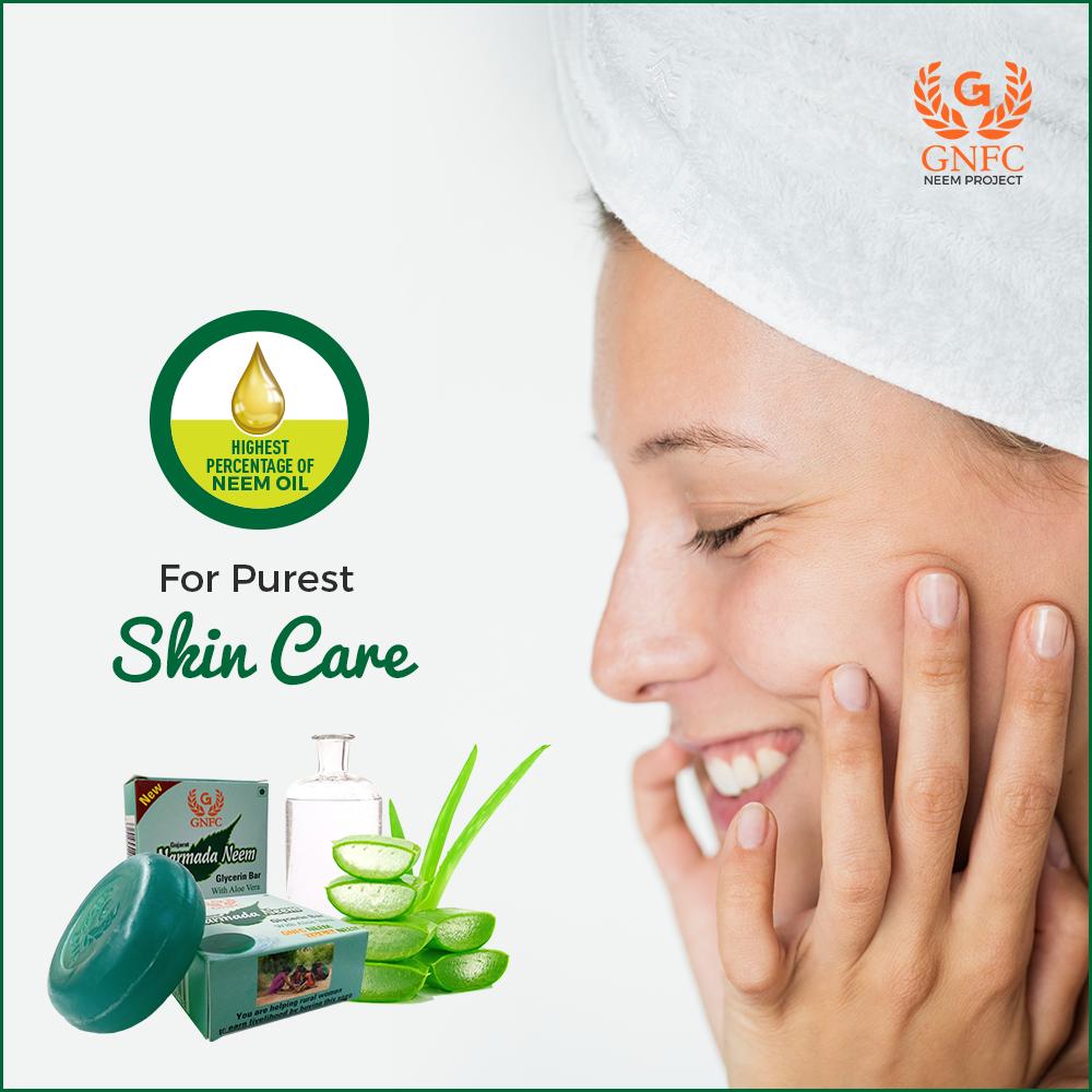 gnfcneemproject's tweet photo. GNFC Neem Soaps contain 21% Neem Oil, highest in India, &amp; that ensures your skin get nurtured in purest form. The blend of Neem, Tulsi and Aloe-vera will leave your skin glowing and free from acne. Buy GNFC Neem Soaps: https://t.co/vRFWCaLviI
#GNFC #GNFCNeem #NeemSoap #HerbalSoap https://t.co/LssPq5iBH7