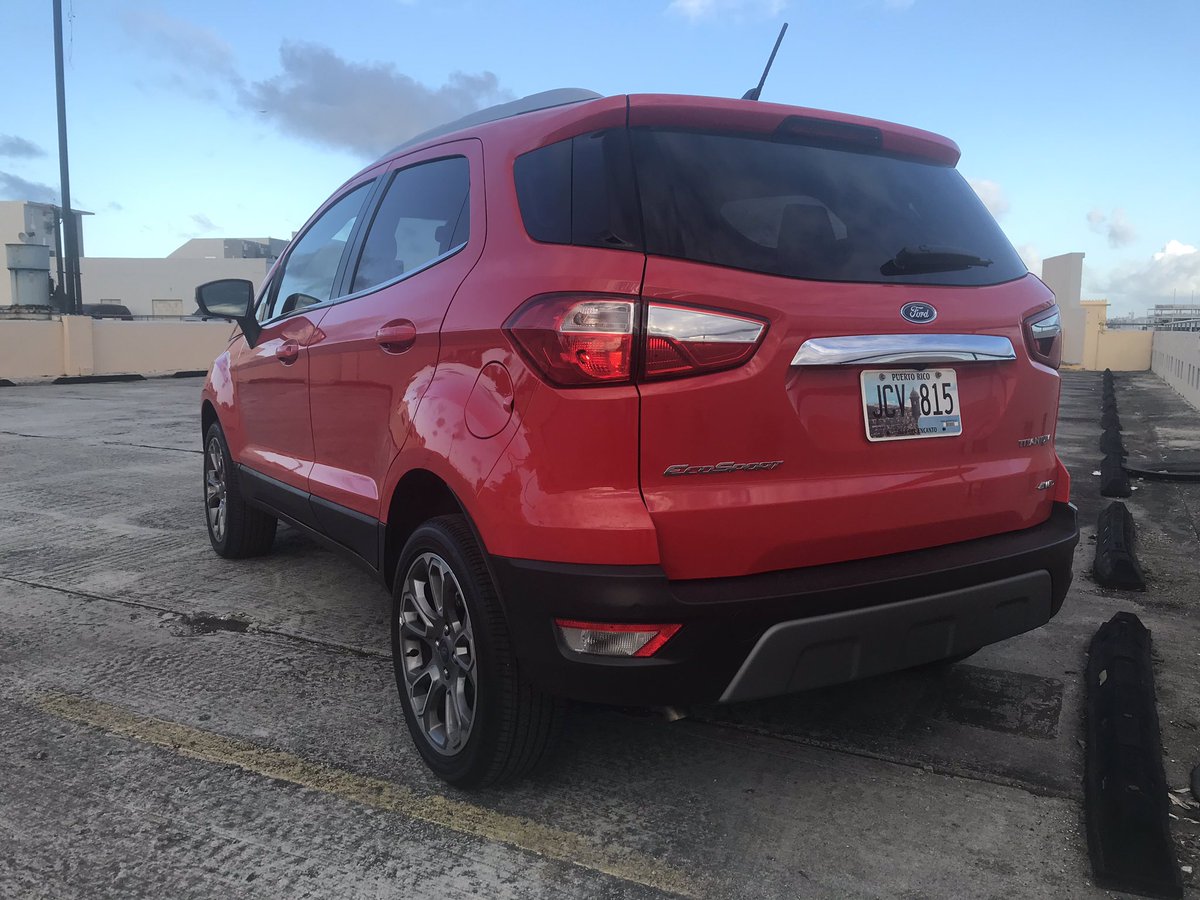 OverdriveNewsPR's tweet photo. #OverdriveReview | Ford EcoSport 2018

🚘Modelo de prueba: Titanium 4WD 

🎨 Color: Race Red

🔧Motor y transmisión: 2.0L 4 cyl / Automática de 6 velocidades

⛽️MPG: 23 ciudad/29 autopista/ 25 combinado

@fordpuertorico https://t.co/7TbLz5RdlW