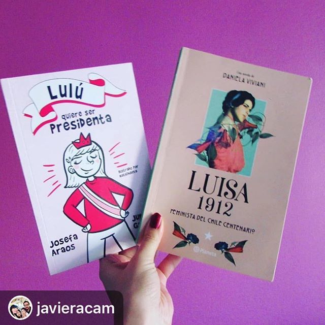 #Repost @javieracam ・・・
Viernes de Luisas 💖💖💖💪💪.
.
.
.
.
#Luisa1912 #Lulúquiereserpresidenta #Libros #bookstagram #books #feminsimo #pink #girlpower @editorialplanetachile @megustaleercl @cabralesaoficial @cotineja @junegarcia_ #bookstagramchile