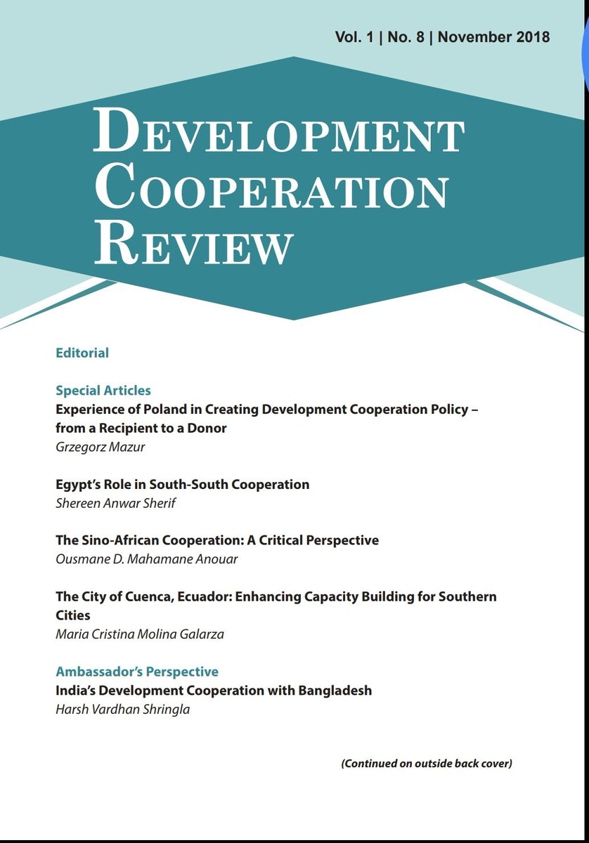 RIS_NewDelhi's tweet photo. Development Cooperation Review #DCR November 2018 issue is out. Read here   https://t.co/LngQHEcAUL @NeST_SSC @FIDC_NewDelhi @Sachin_Chat @SenseandC_sense @MilindoC @amika_bawa  @sinha_pranay @realkartikeyad https://t.co/T6ivEqbKWo
