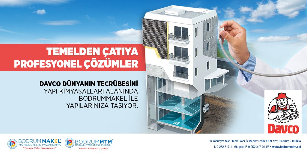 BODRUMMTM's tweet photo. BODRUMMAKEL
📞0252 317 11 66
https://t.co/hwywCwAOaX
https://t.co/77J2KPZA9p
📌TEMELDEN ÇATIYA
PROFESYONEL ÇÖZÜMLER
Davco dünyanın tecrübesini
Yapı Kimyasalları alanında Bodrummakel ile yapılarınıza taşıyor.
#bodrum #bodrummakel #mayajans #online #satis #hakanplastik #gf #davco https://t.co/vgwstgJoTy