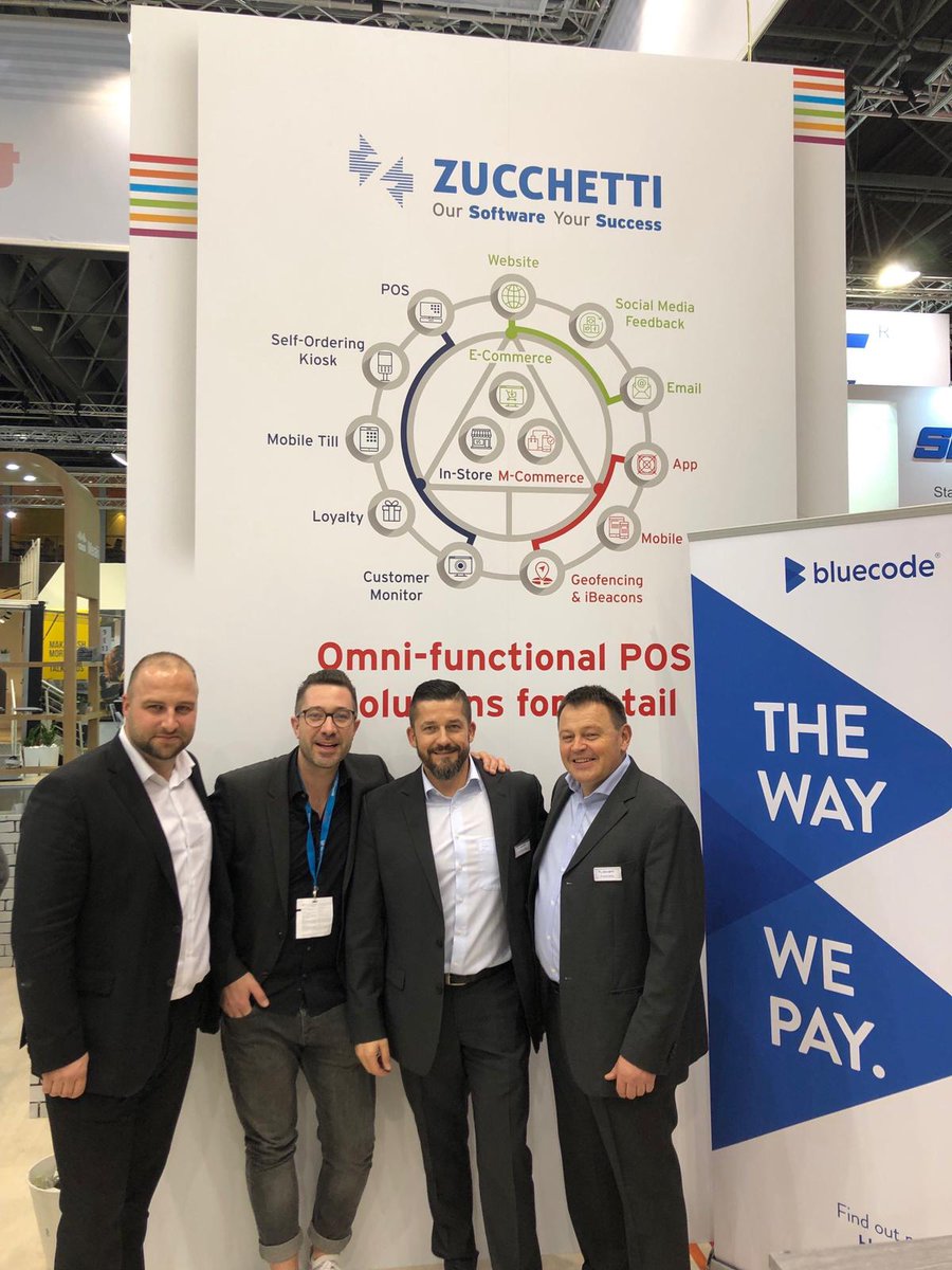 Tolle News von der <a href="/EuroCIS/">EuroCIS</a>: #Bluecode meets @TCPOS (Zucchetti Group) und plant die nächsten Aktivitäten der strategischen Kooperation mit CEO <a href="/DirkSchwindling/">Dirk Schwindling</a>. 💸📲