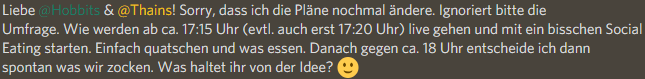 DodasWelt's tweet photo. Damit es in einem Post bleibt, die Nachricht mal als Bild. 😉 Und was haltet ihr von der Idee? 🙂
#hobbits #thains #livestream #SupportSmallStreamers #SupportAllStreamers #Twitch #twitchtv #TwitchDE #twitchstream #twitchstreamer https://t.co/NSuFxbcJzh