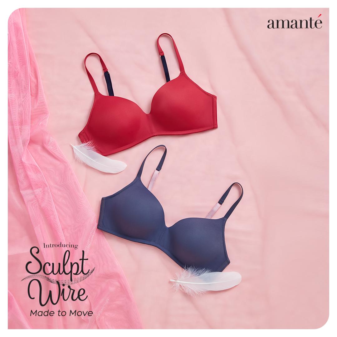 amanteIndia's tweet photo. Elevate your personal style with the new Sculpt Wire bras. With impeccable fit &amp; intrinsic detailing like the contrast colour straps, it truly feels like a second skin. Make it yours, by ​visiting: https://t.co/vhuruPOtyb or ​the nearest store! #amantéIndia #DareToBe #SculptWire https://t.co/mFtJSLK0kx