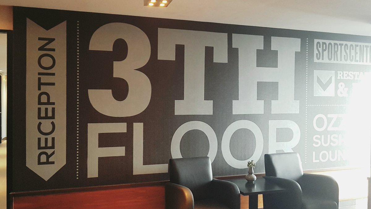 millar's tweet image. When your hip hotel spends a ton on design and paint, and fuck-all on proofreading