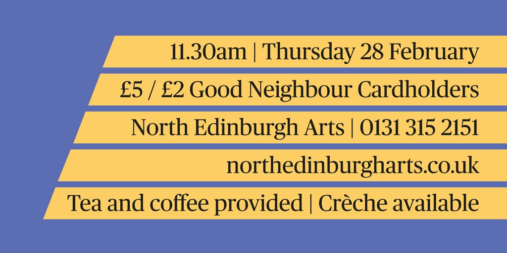 edbookfest's tweet photo. Key details below. @northedinarts runs an excellent affordable cafe if you want to grab a bite. We'll be selling copies of Wild Fire, and Muirhouse Library will have a stand too (@TalesOfOneCity). Supported by players of @PostcodeLottery and the #FestivalsPlace fund. https://t.co/SMFrEmT83R